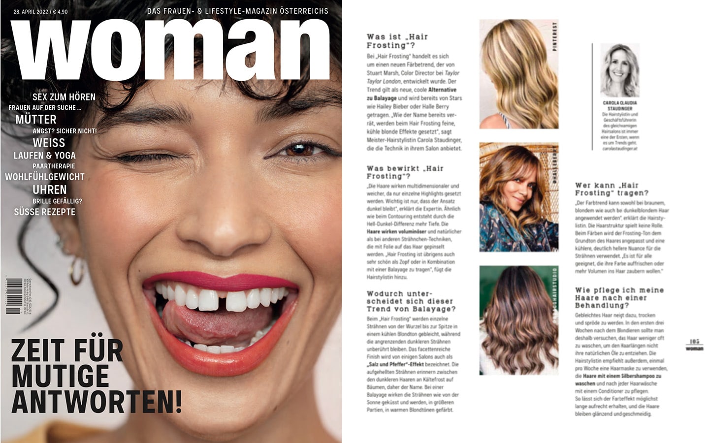 Woman Magazin - Carola Claudia Staudinger Experten Meinung: Was ist Hair Frosting? 